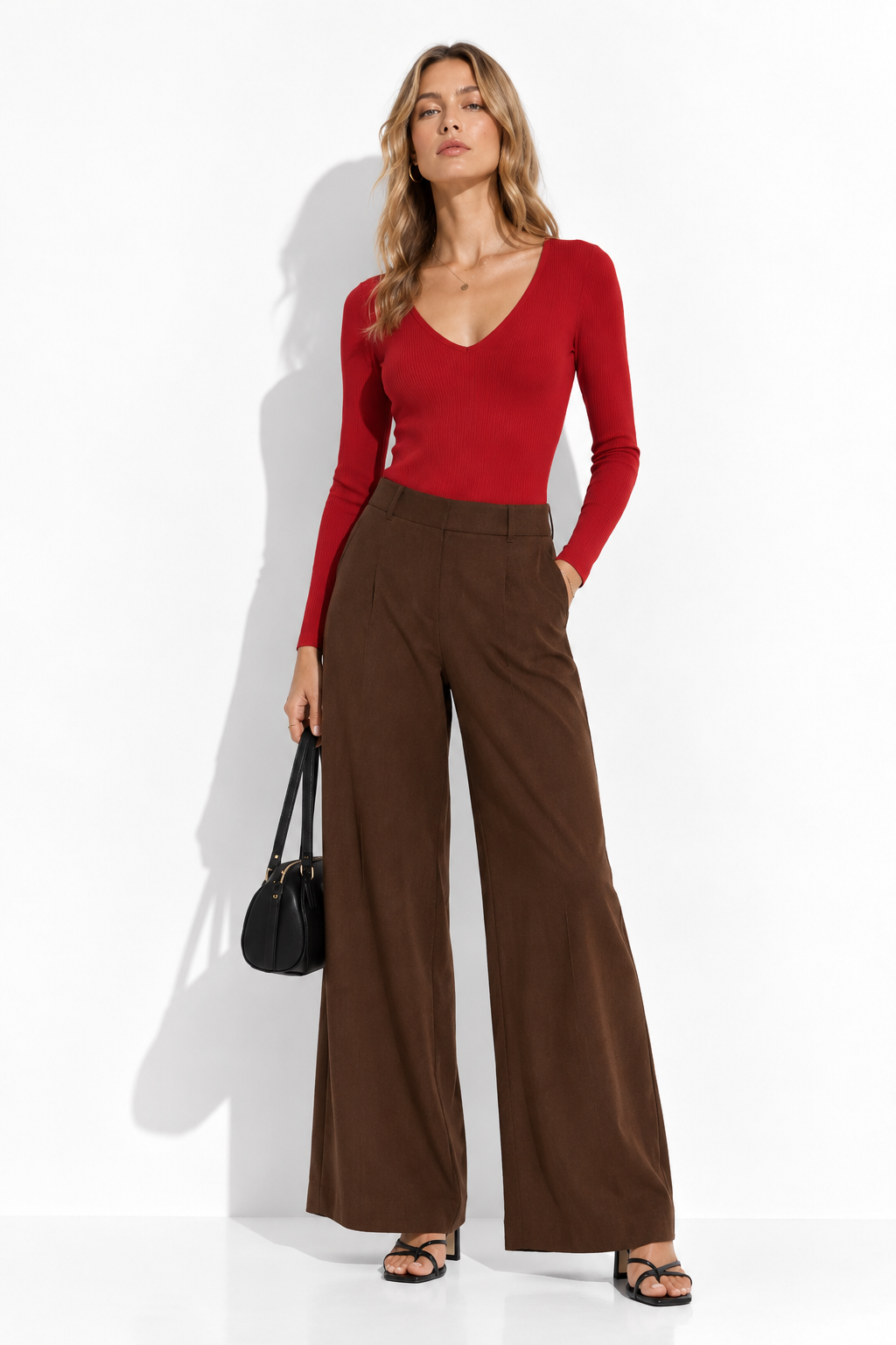 Tuta a Costine Maniche Lunghe con Girocollo | Basic Slim