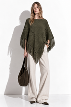 Maglia a Mantella con Frange | Stile Casual
