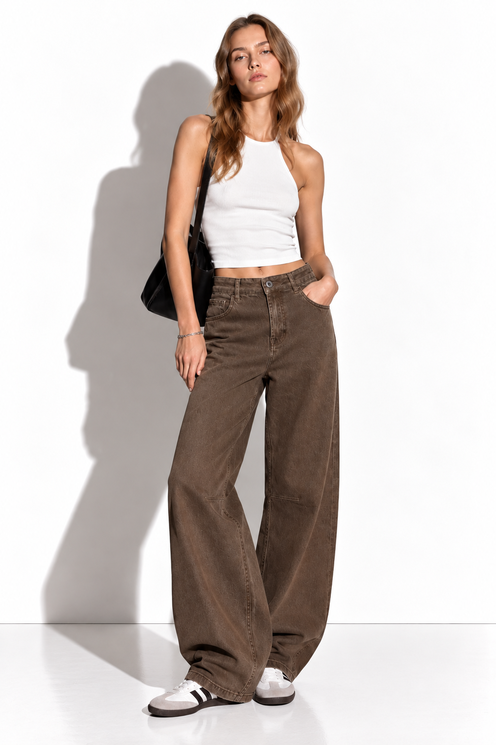 Jeans a Vita Alta con Gamba Larga | Stile Casual
