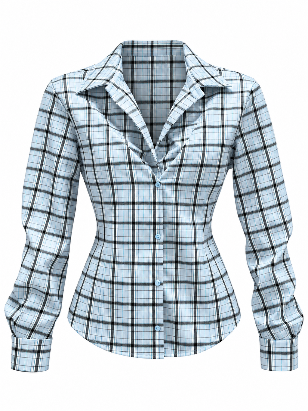 Camicia a Quadri con Vita Aderente | Stile Femminile