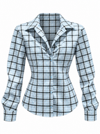 Camicia a Quadri con Vita Aderente | Stile Femminile