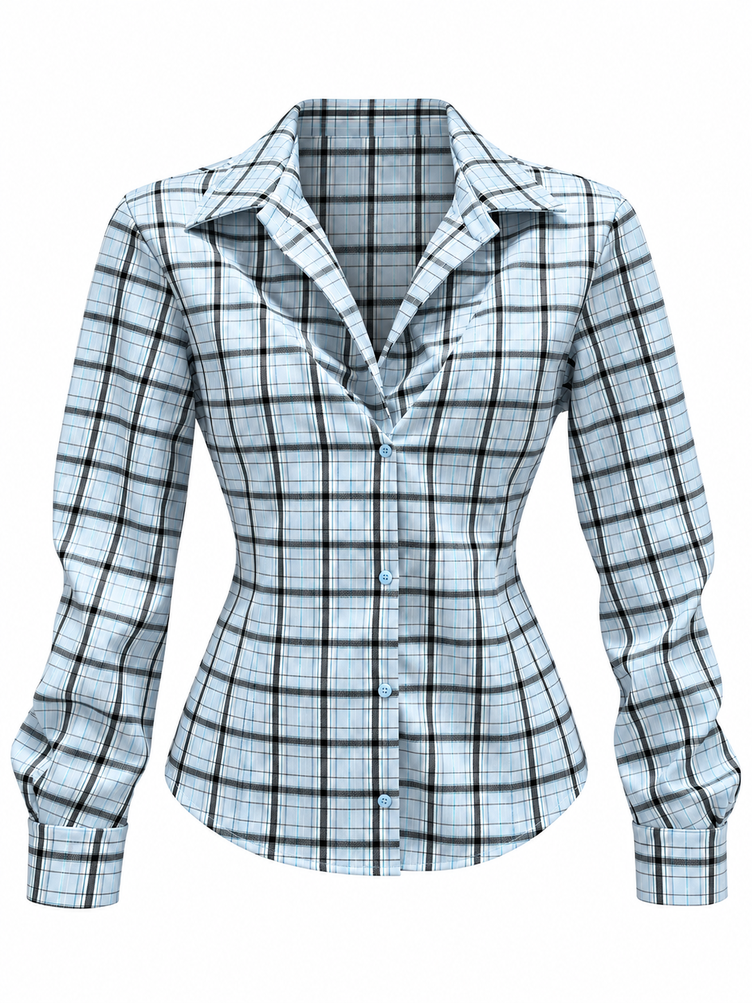 Camicia a Quadri con Vita Aderente | Stile Femminile