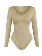 Tuta a Costine Maniche Lunghe con Girocollo | Basic Slim