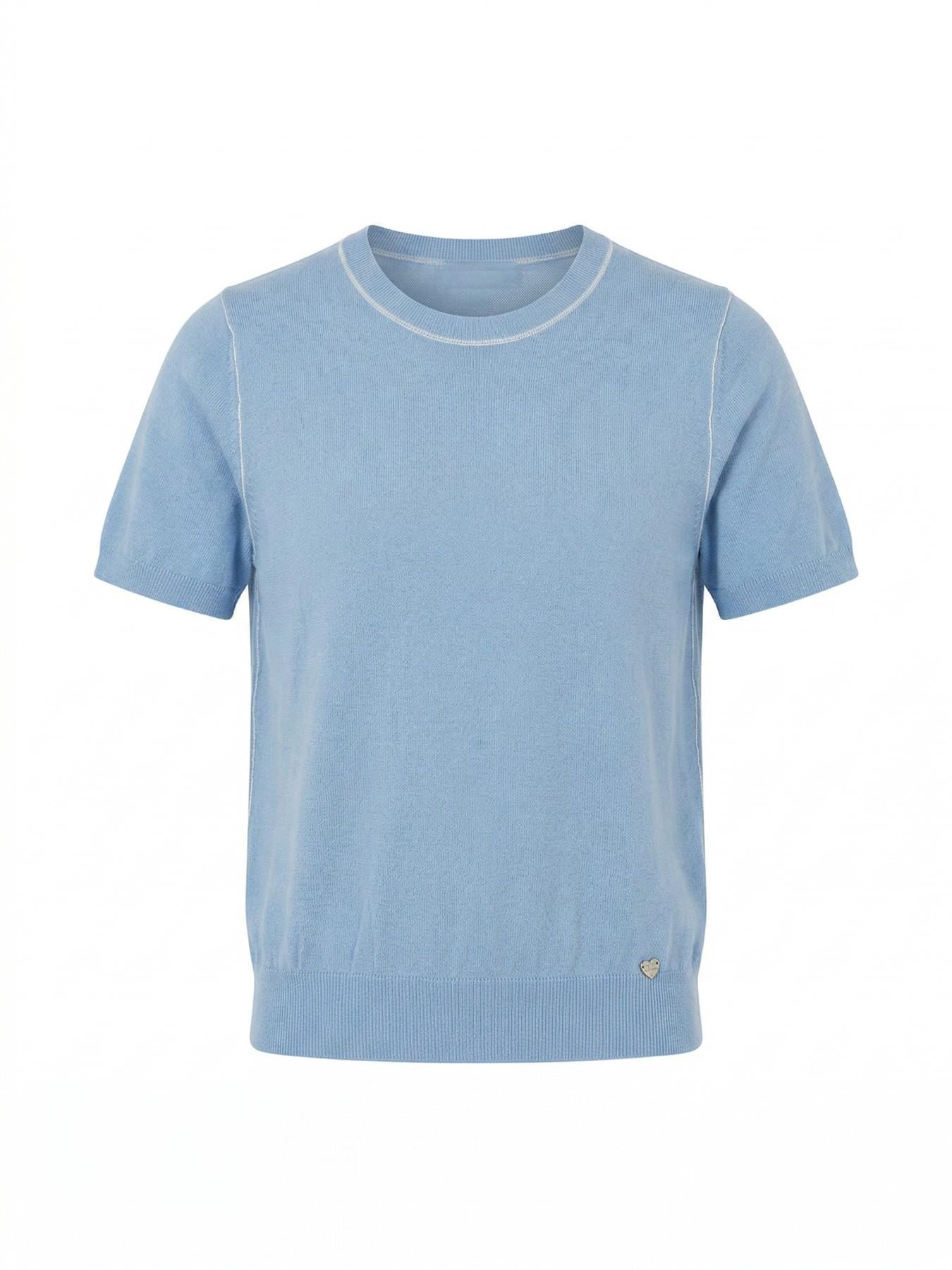 URBANREVERSE Women Knit T Shirt Short Sleeve Soft Viscose Blend Lightweight Breathable Slim Fit Minimal Elegant Basic Top Everyday Wear Casual Chic Layering Essential Refined Style Made in Italy