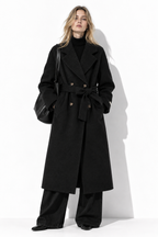 Cappotto Lungo con Doppio Bottone e Cintura | Stile Elegante