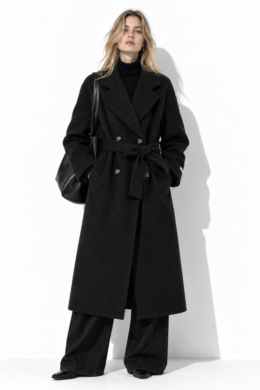 Cappotto Lungo con Doppio Bottone e Cintura | Stile Elegante