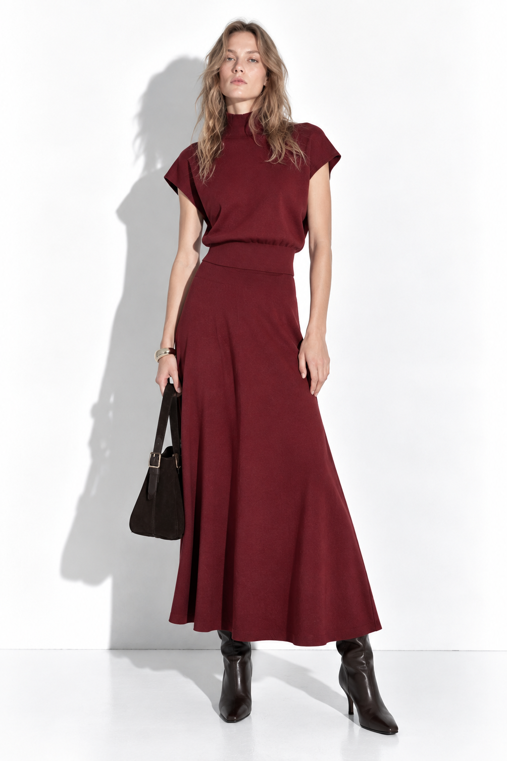 Completo a Maglia con Gonna a Portafoglio | Stile Elegante