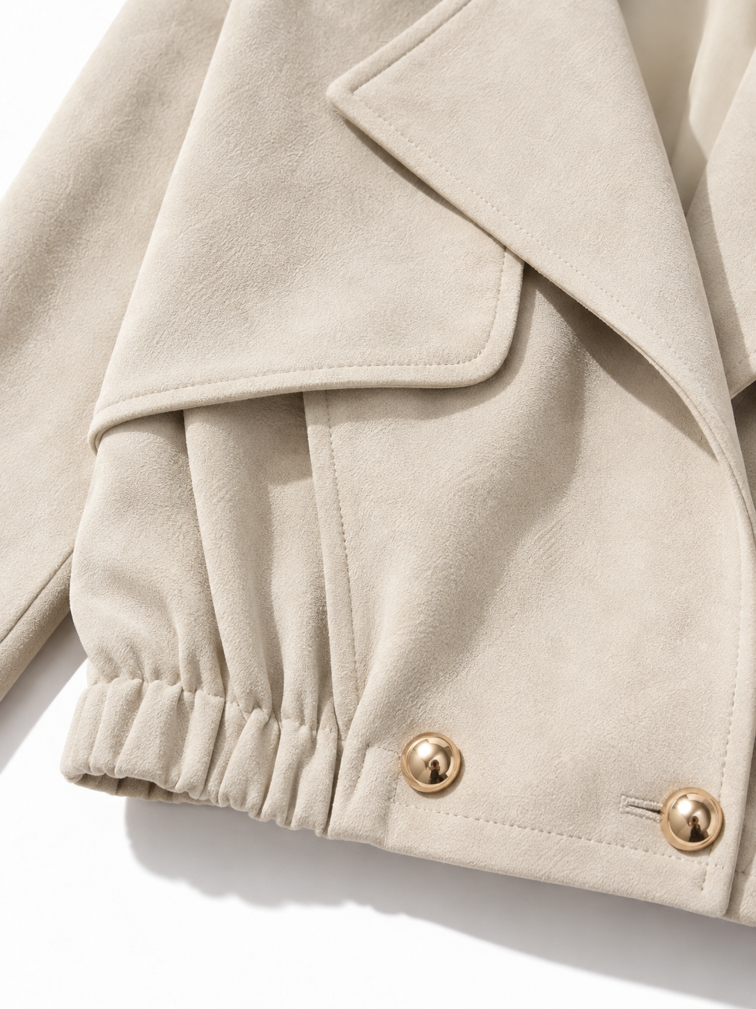 Giacca in Finta Pelle Scamosciata | Stile Casual