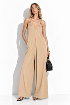 Wide-Leg Jumpsuit with Shoulder Buckle | Chic Summer Look