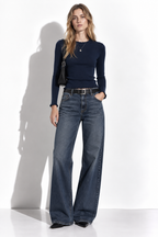 Maglia Slim a Maniche Lunghe con Girocollo | Stile Casual