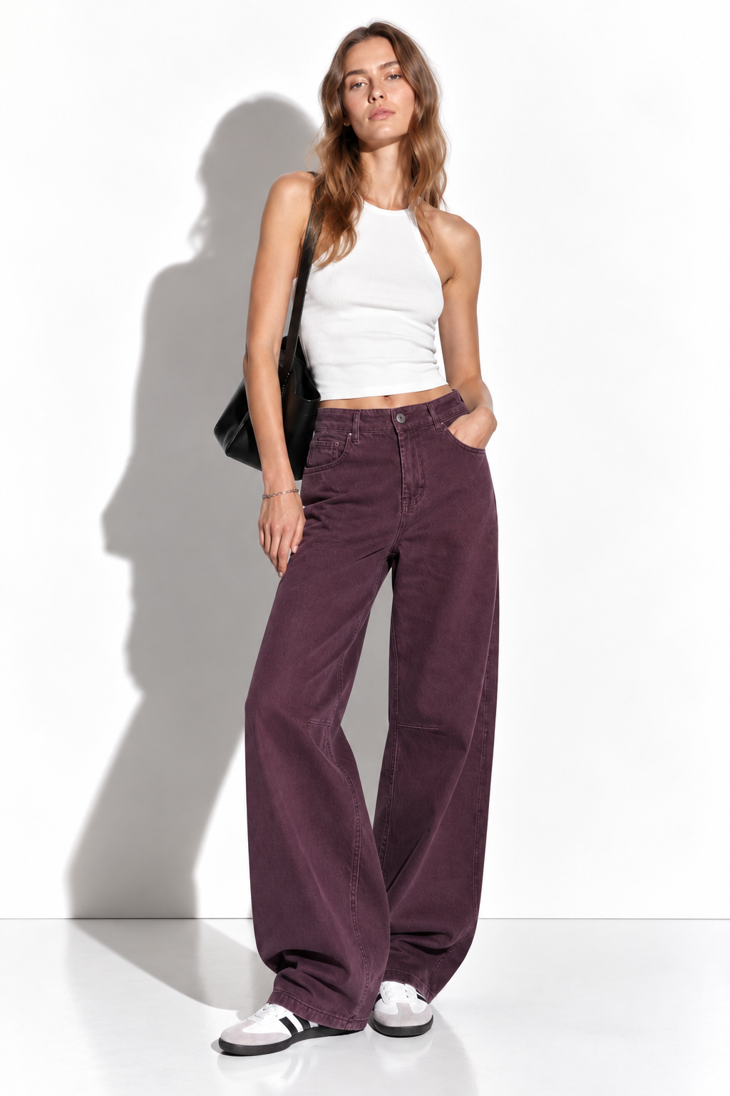 Jeans a Vita Alta con Gamba Larga | Stile Casual