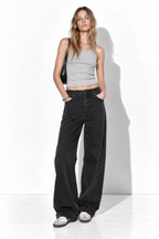 Jeans a Vita Alta con Gamba Larga | Stile Casual