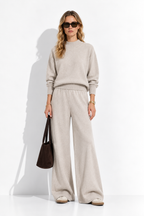 Completo a Maglia con Top e Pantaloni Largo | Stile Invernale