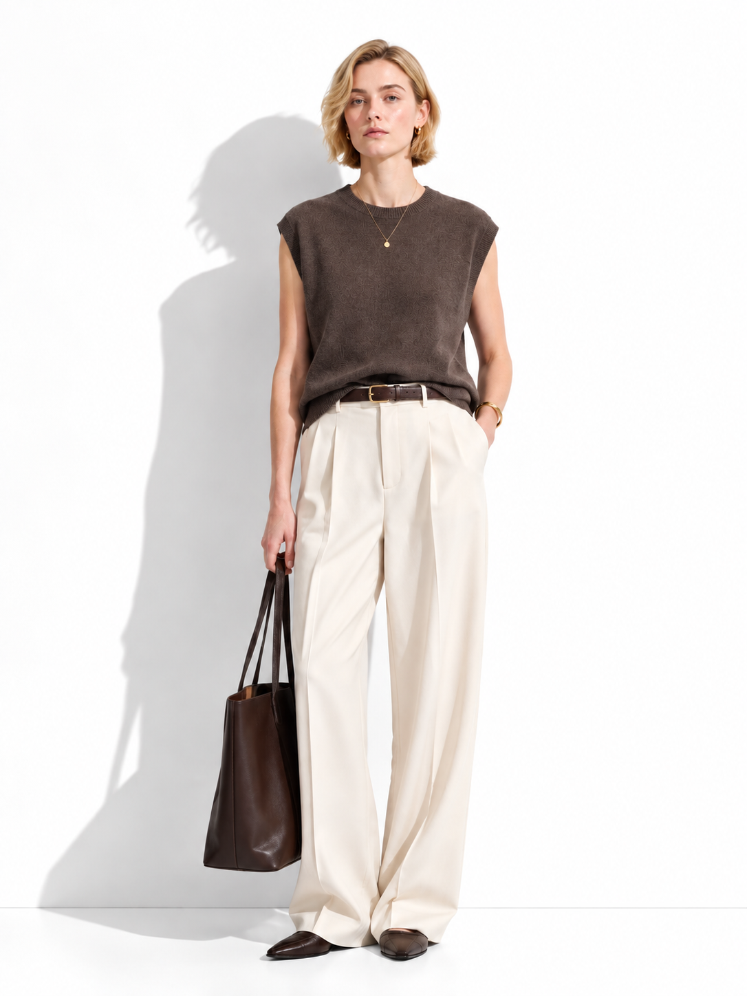 Maglia Loose Senza Maniche con Girocollo | Stile Casual