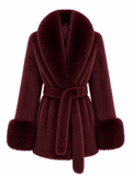 Cappotto Teddy in Pelliccia Sintetica con Cintura | Eleganza Invernale