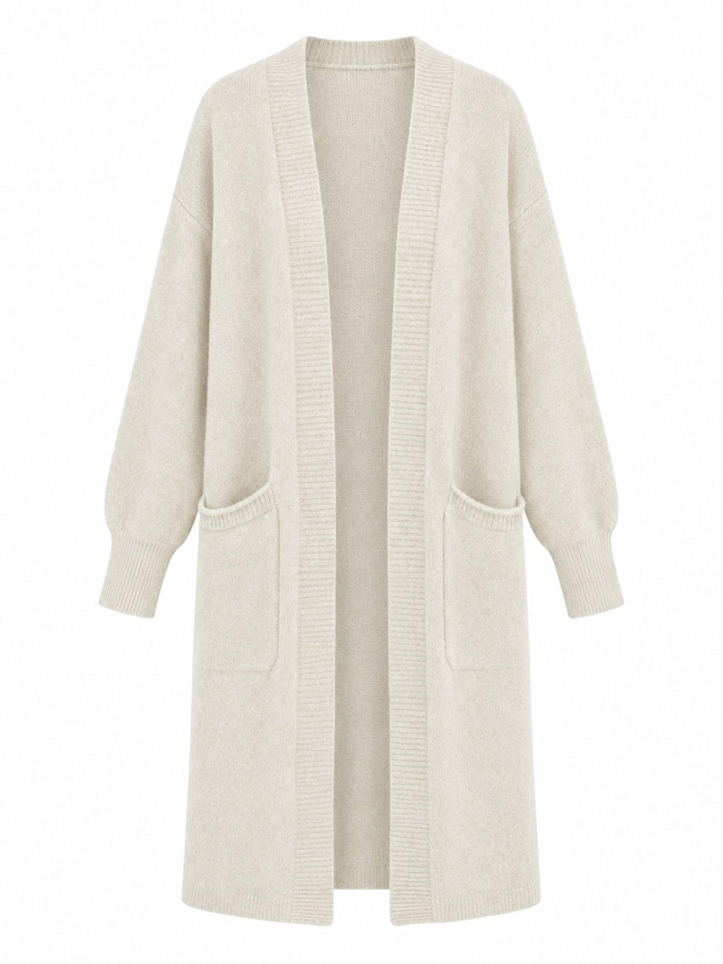 Cardigan Lungo a Maglia con Tasche | Stile Casual