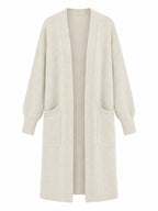 Cardigan Lungo a Maglia con Tasche | Stile Casual