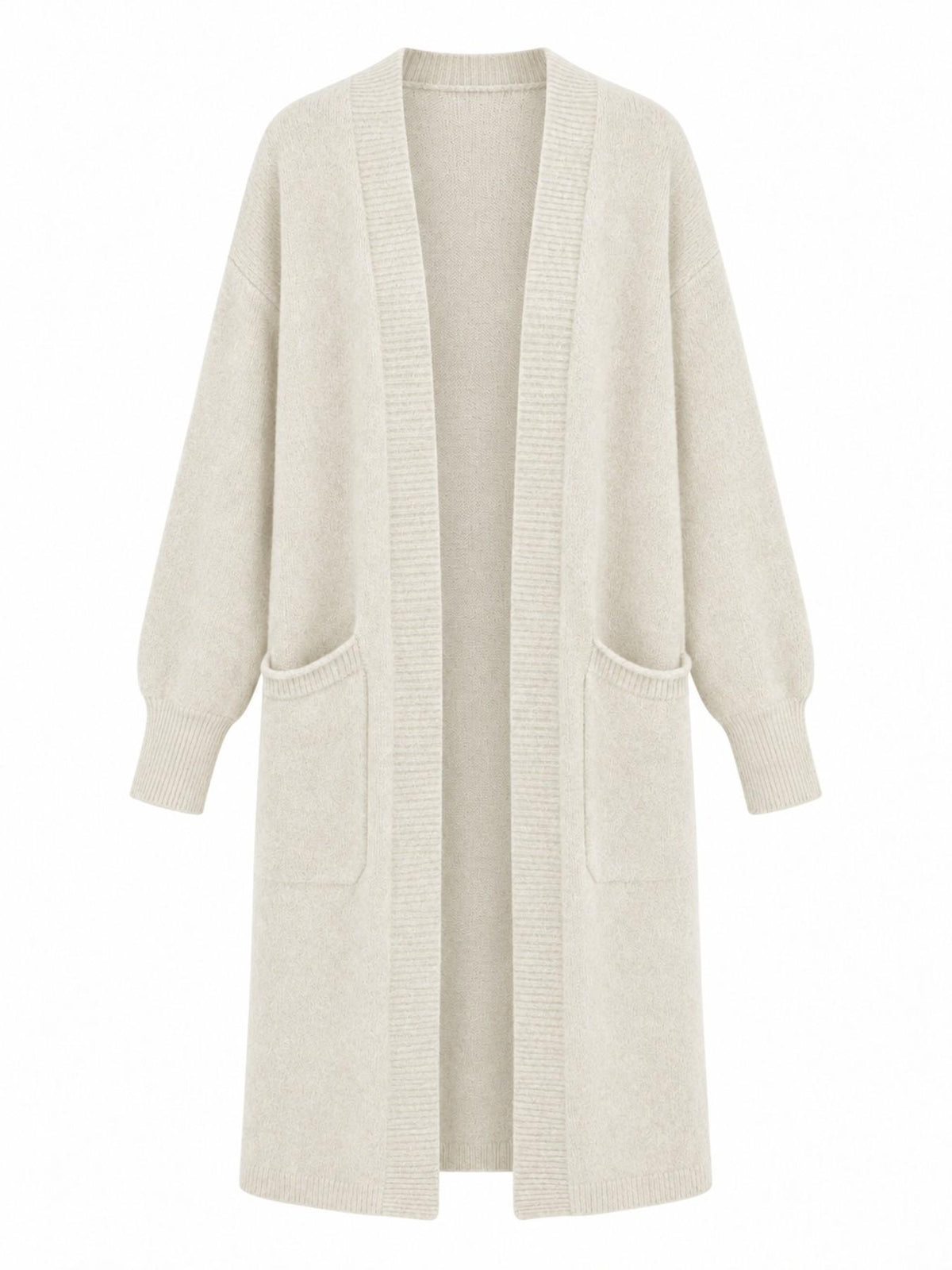Cardigan Lungo a Maglia con Tasche | Stile Casual