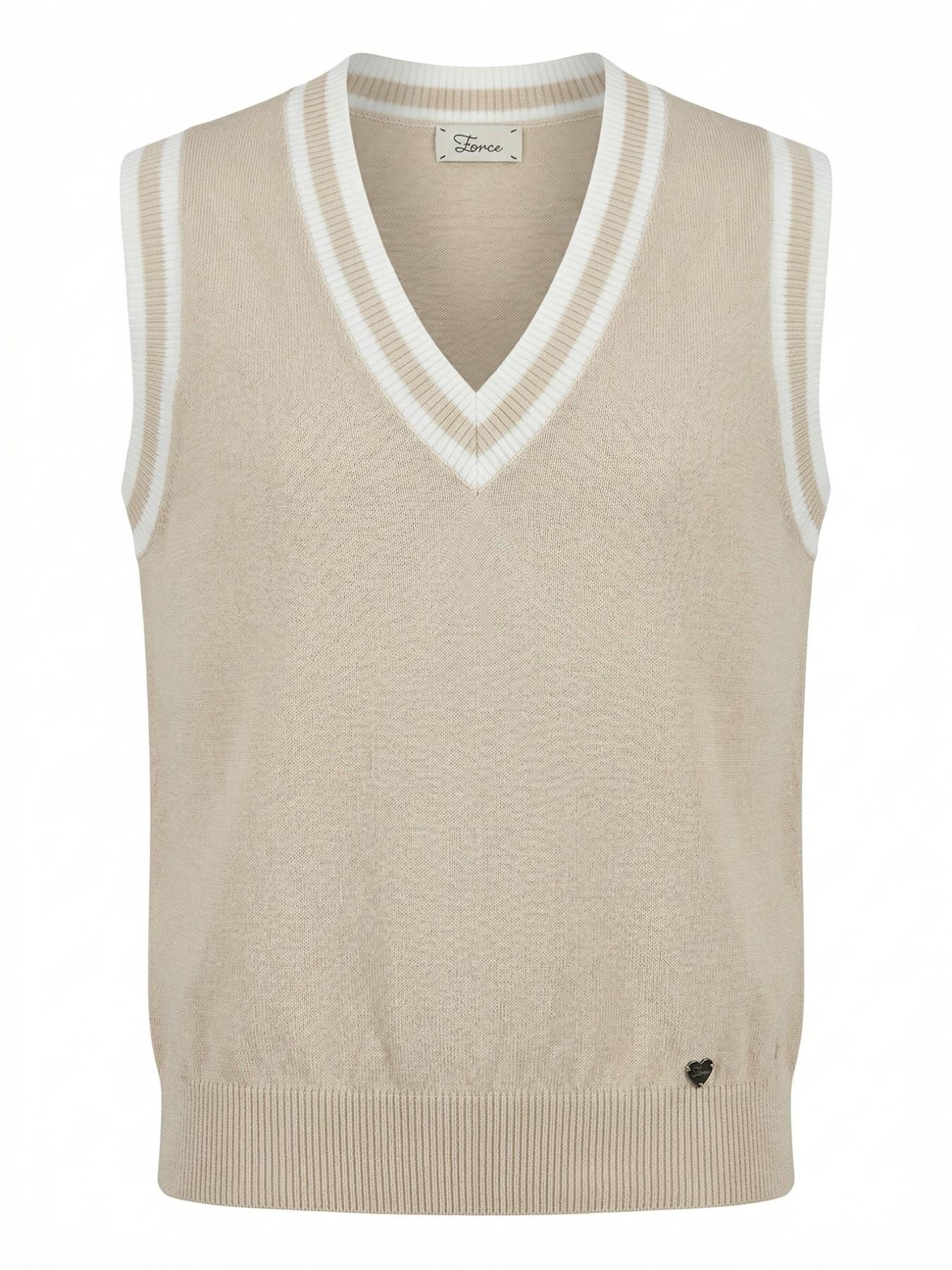 URBANREVERSE Women Knit Vest V Neck Sleeveless Top Soft Viscose Blend Lightweight Layering Preppy Chic Minimal Style Casual Outfit Elegant Basic Fashion Trend Everyday Wear Made in Italy