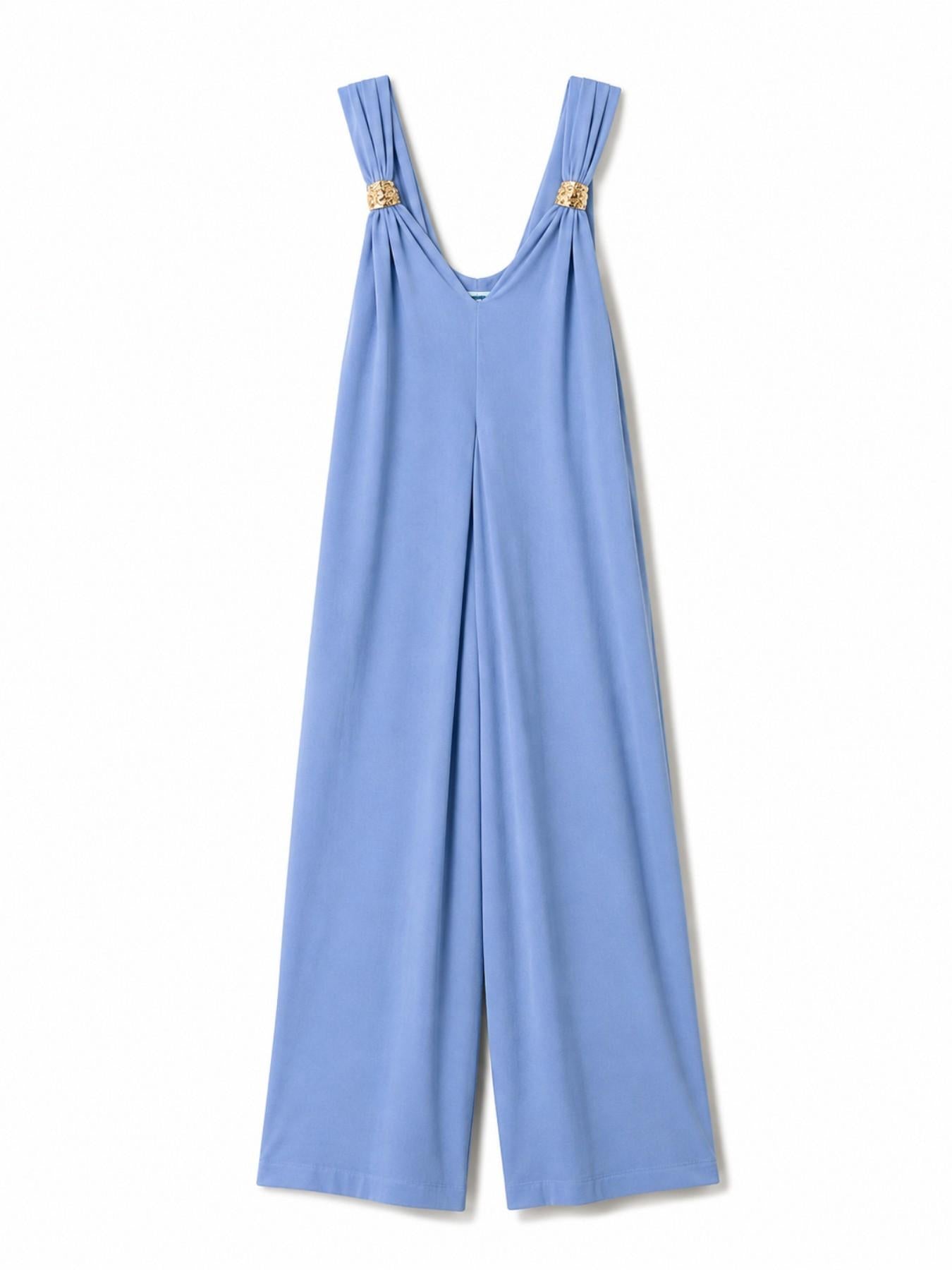 Tuta Gamba Larga con Fibbia sulla Spalla | Look Estivo Elegante