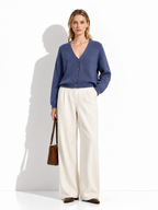 Cardigan a Maglia con Scollo a V e Bottoni | Stile Casual