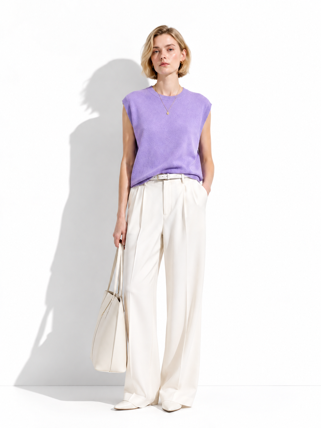 Maglia Loose Senza Maniche con Girocollo | Stile Casual