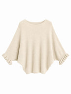 Maglia Loose a Maniche Svasate con Balze | Stile Casual