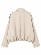 Faux Suede Pilot Jacket | Casual Style