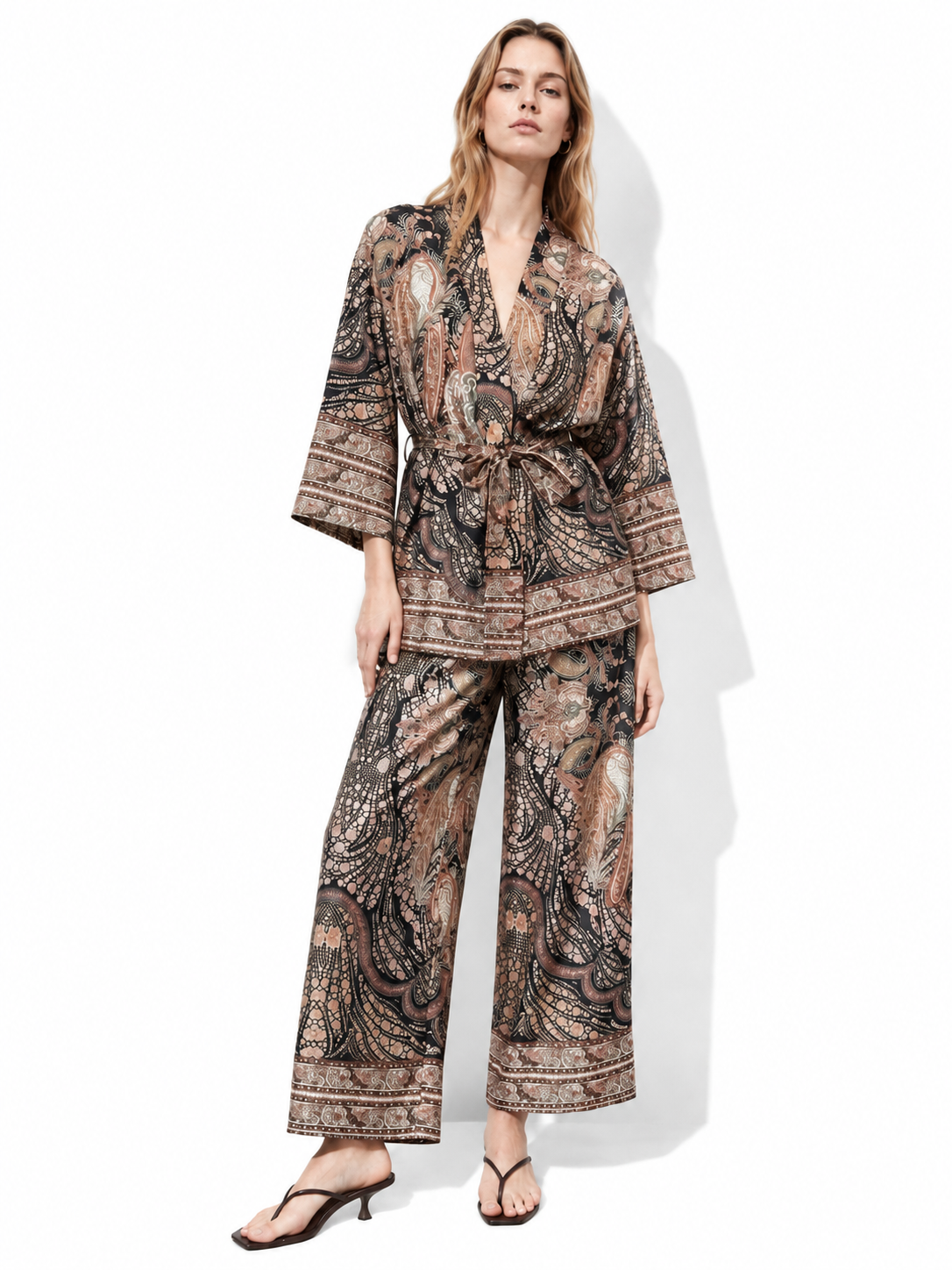 Completo Kimono e Pantaloni Palazzo