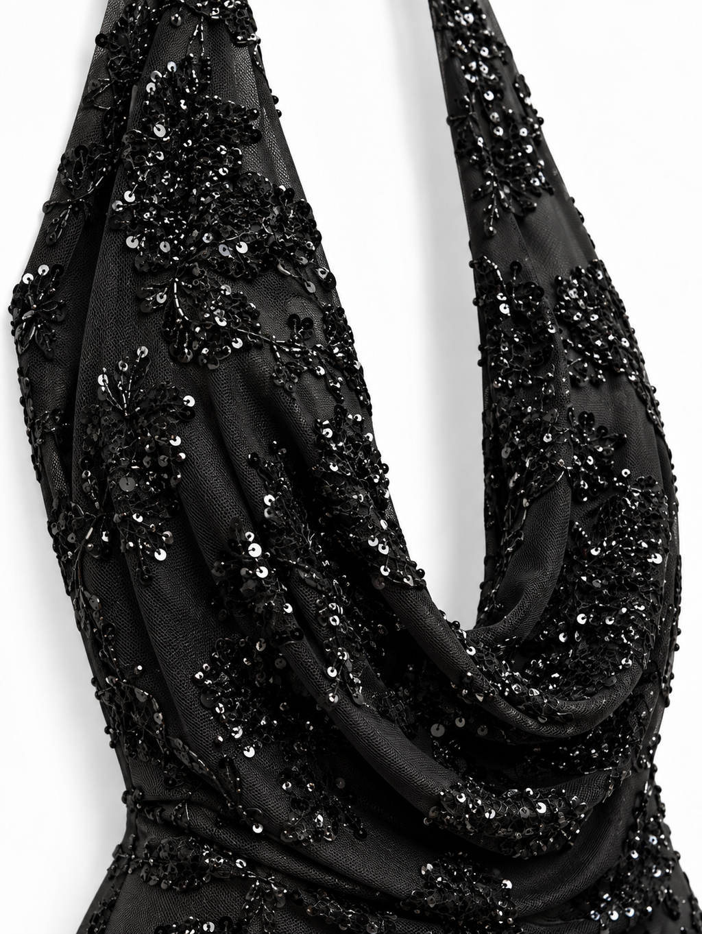 Abito Mini con Scollo Halter e Paillettes | Stile Elegante