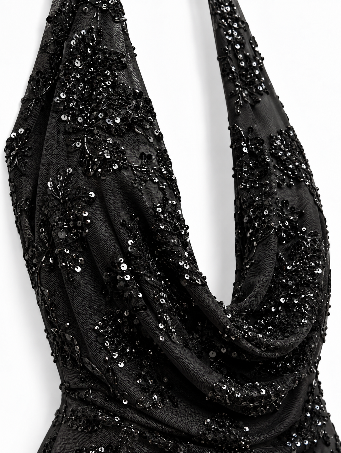 Abito Mini con Scollo Halter e Paillettes | Stile Elegante