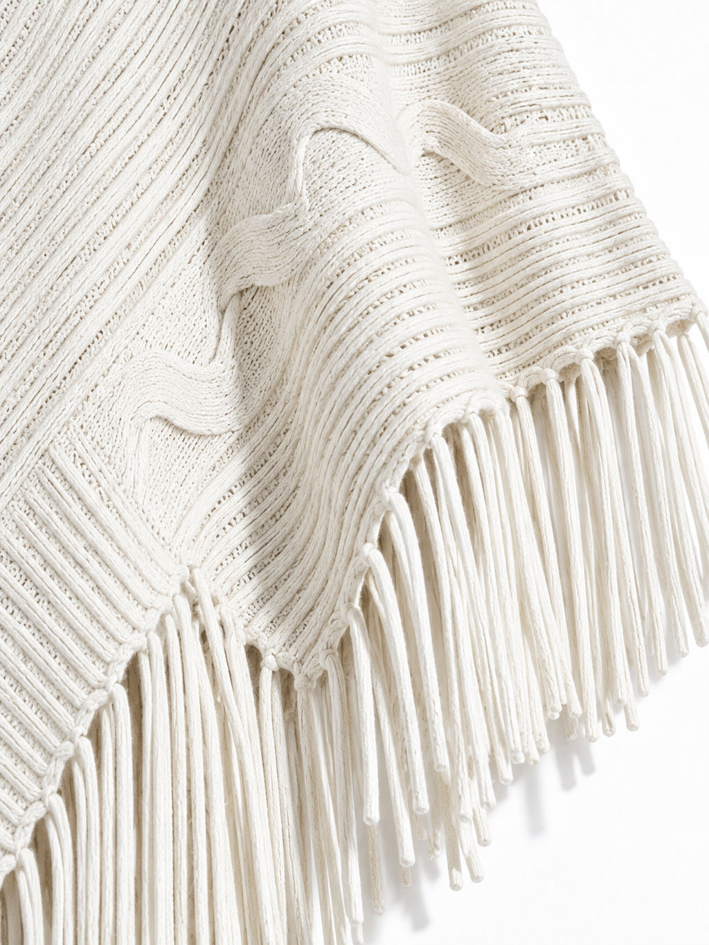 Maglia a Mantella con Frange | Stile Casual
