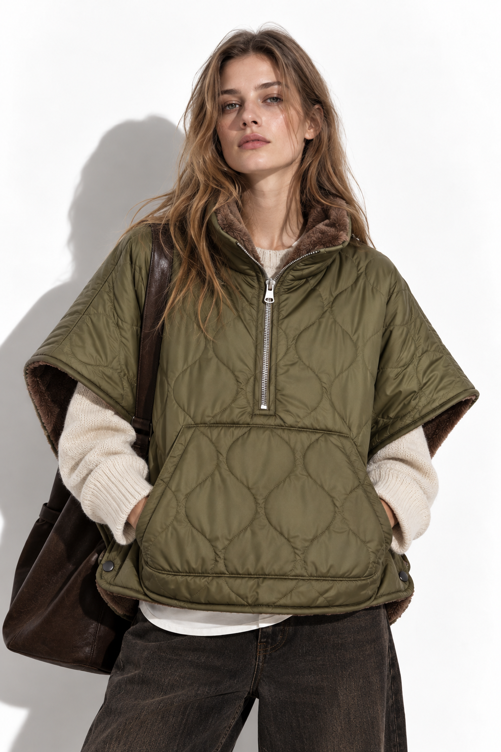 Cappa Reversibile Trapuntata in Peluche | Stile Chic
