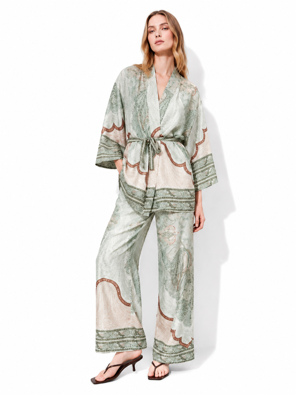 Kimono and Palazzo Pants Set