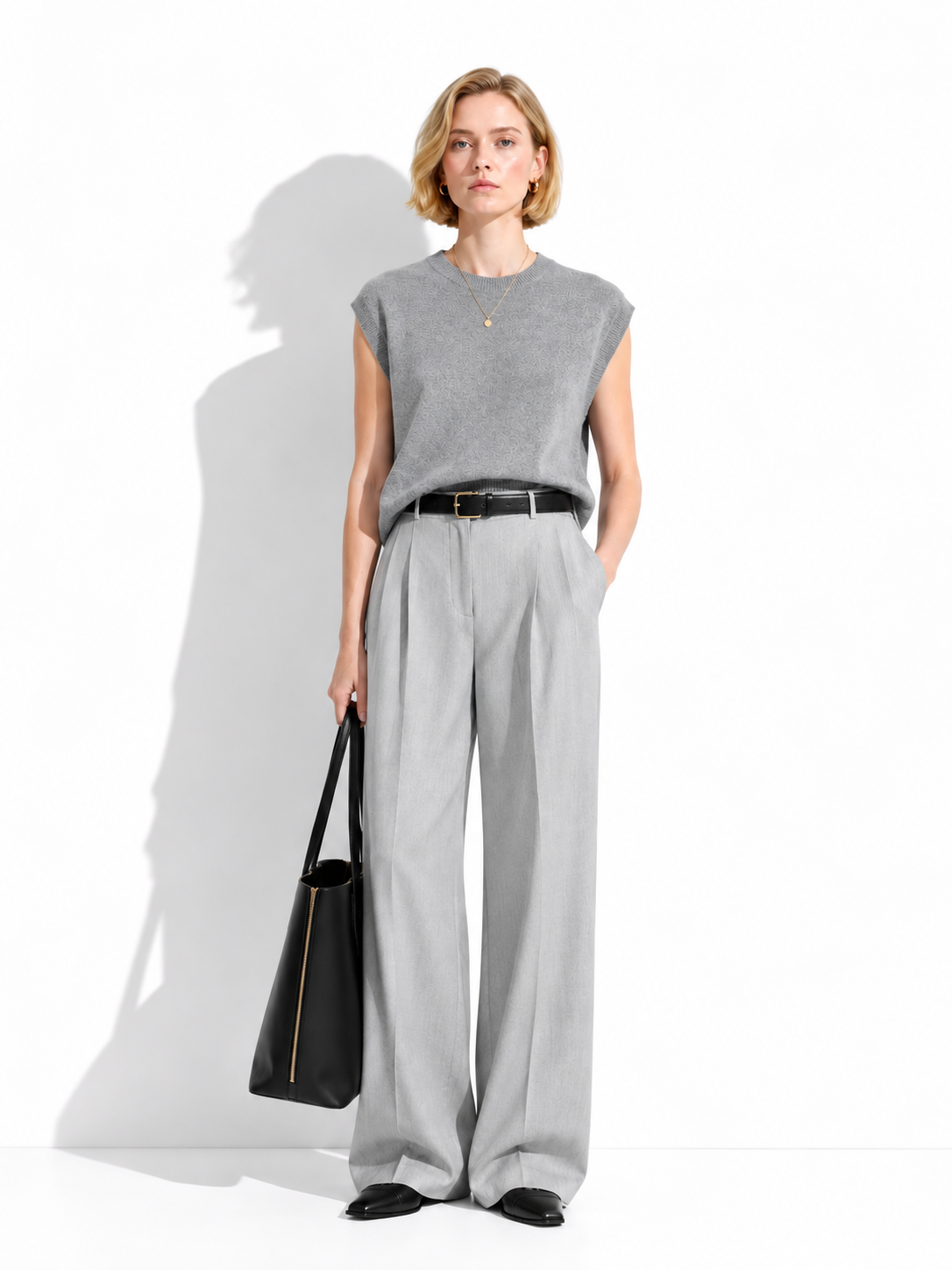Maglia Loose Senza Maniche con Girocollo | Stile Casual