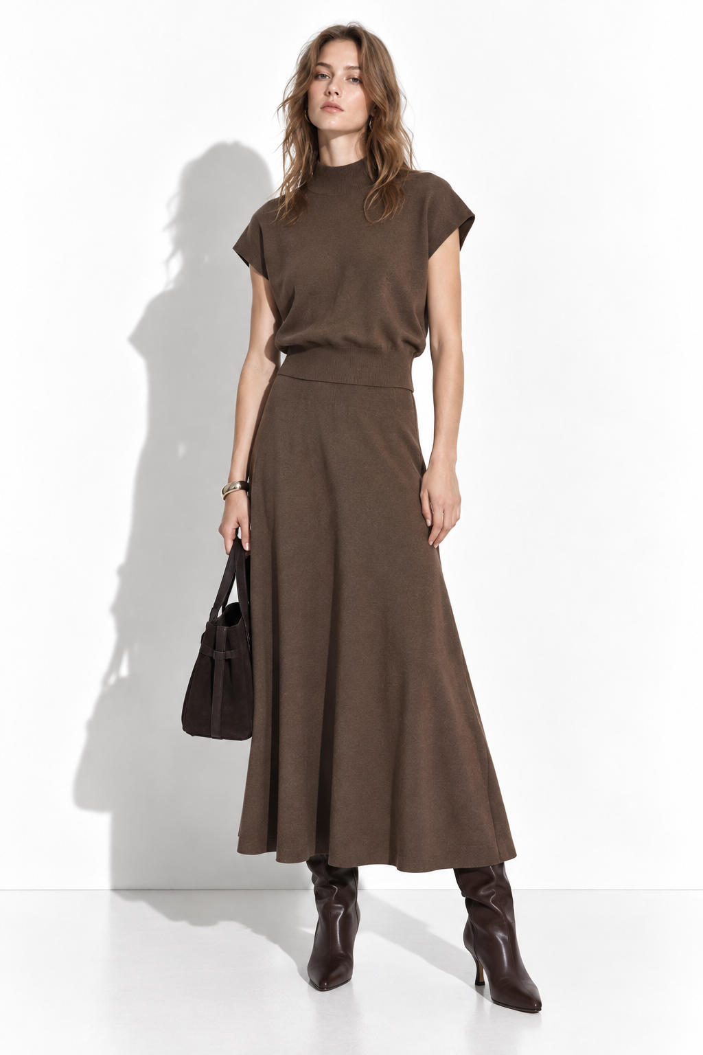 Completo a Maglia con Gonna a Portafoglio | Stile Elegante