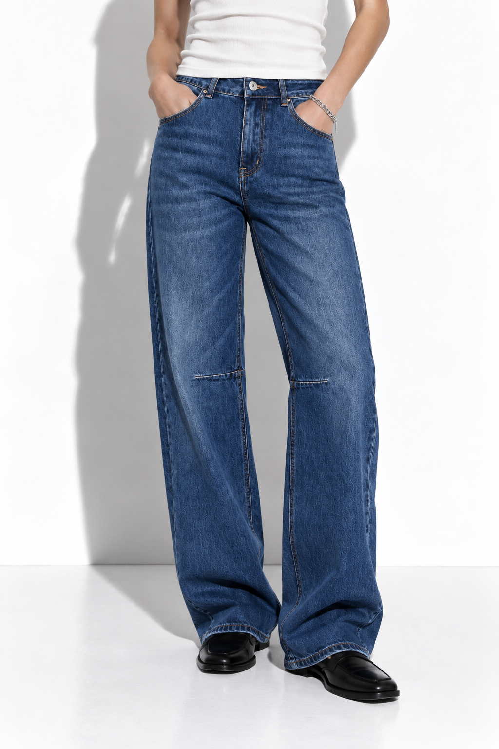 Jeans a Vita Alta con Gamba Larga | Stile Casual