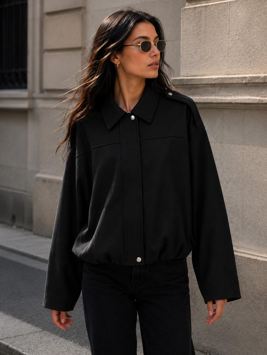 Giacca Pilota in Finta Pelle Scamosciata | Stile Casual