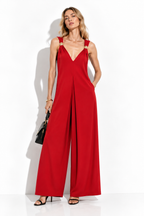 Wide-Leg Jumpsuit with Shoulder Buckle | Chic Summer Look