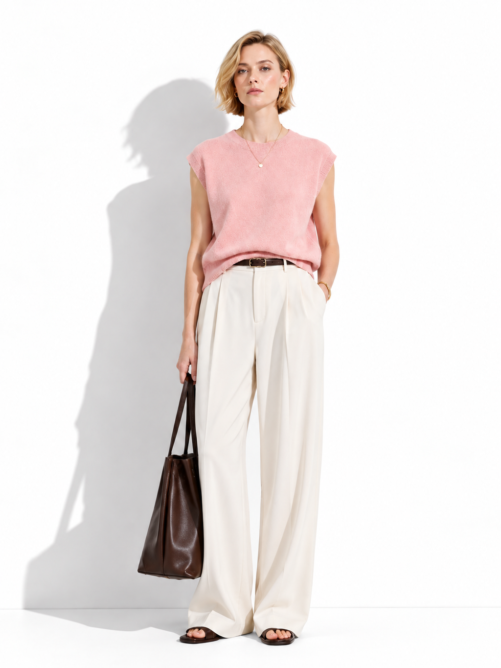 Maglia Loose Senza Maniche con Girocollo | Stile Casual
