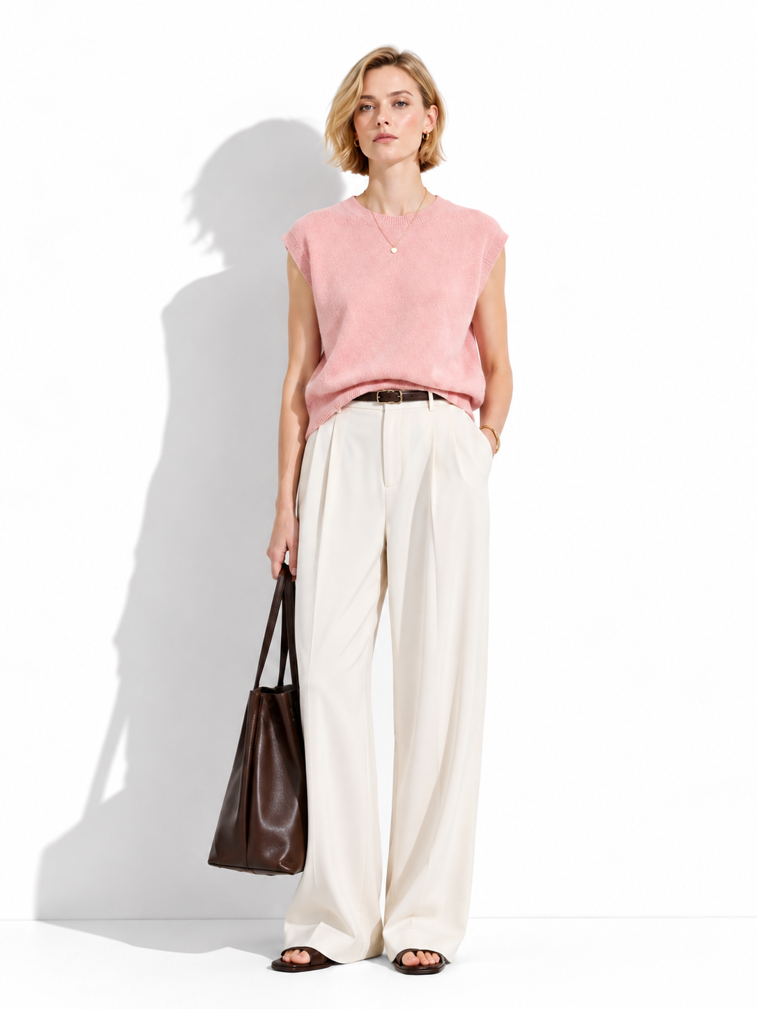 Maglia Loose Senza Maniche con Girocollo | Stile Casual