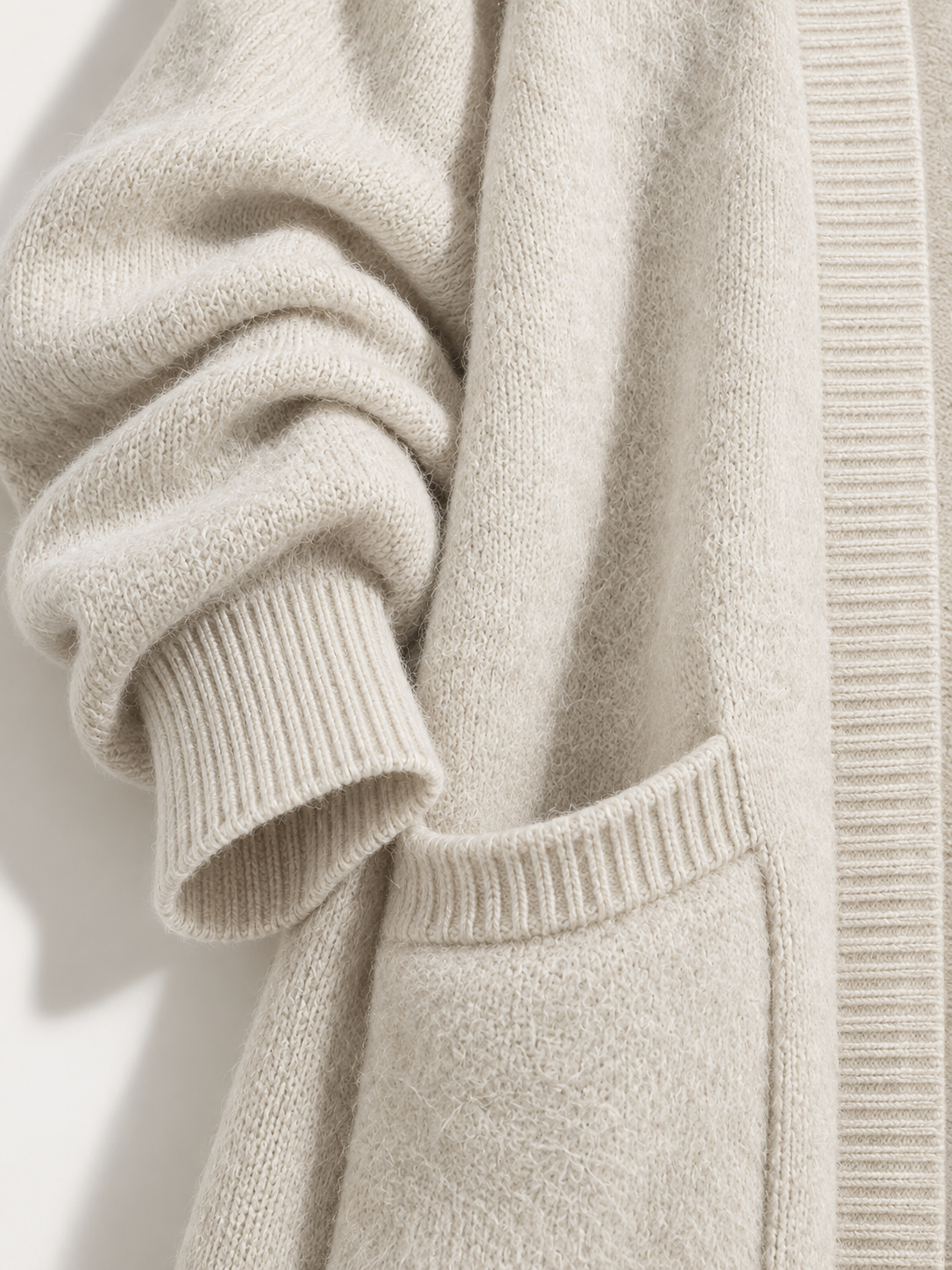 Cardigan Lungo a Maglia con Tasche | Stile Casual