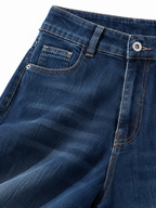 Jeans a Vita Alta con Gamba Larga | Stile Casual