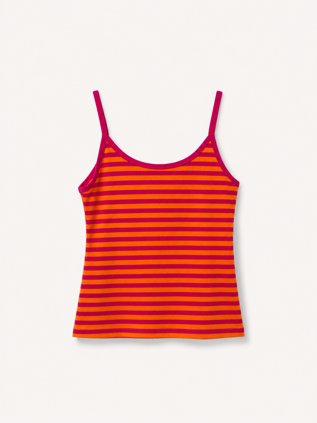 URBANREVERSE Women Girl Striped Camisole Top Slim Fit Stretch Tank Top Minimal Chic Sleeveless Basic Soft Knit Casual Summer Top Fashion Lightweight Bodycon Stripe Cami  Layering Essential Streetwear Cute Feminine Made in Italy Vivid color