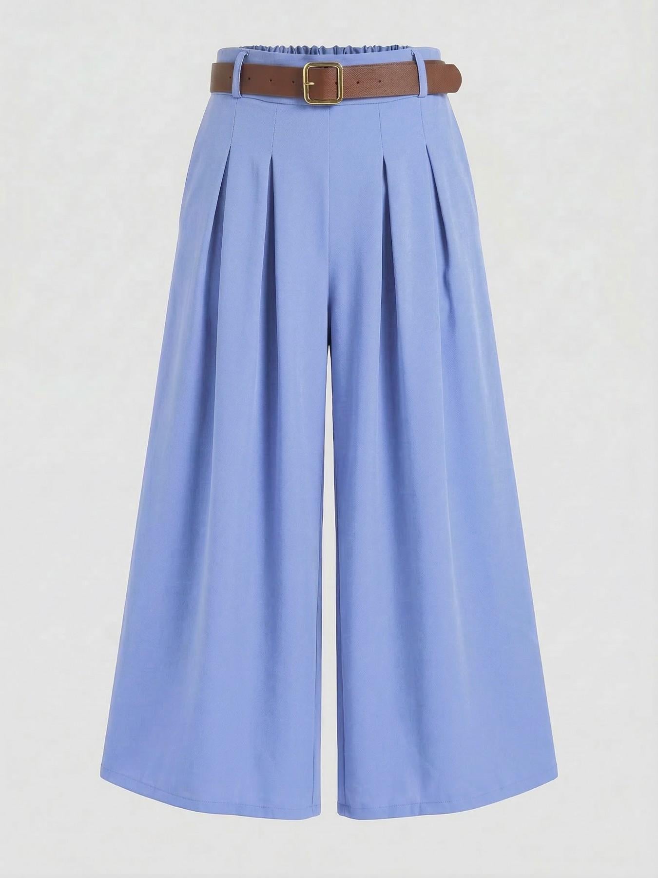 URBANREVERSE Pleated Palazzo Pants with Belt High Waist Wide Leg Flowy Elegant Trousers Chic Fashion Tchic Viral TikTok Outfit Old Money Style Quiet Luxury Minimal Chic Pinterest Outfit Clean Girl Aesthetic Trendy Women Fashion 2026 Made in Italy