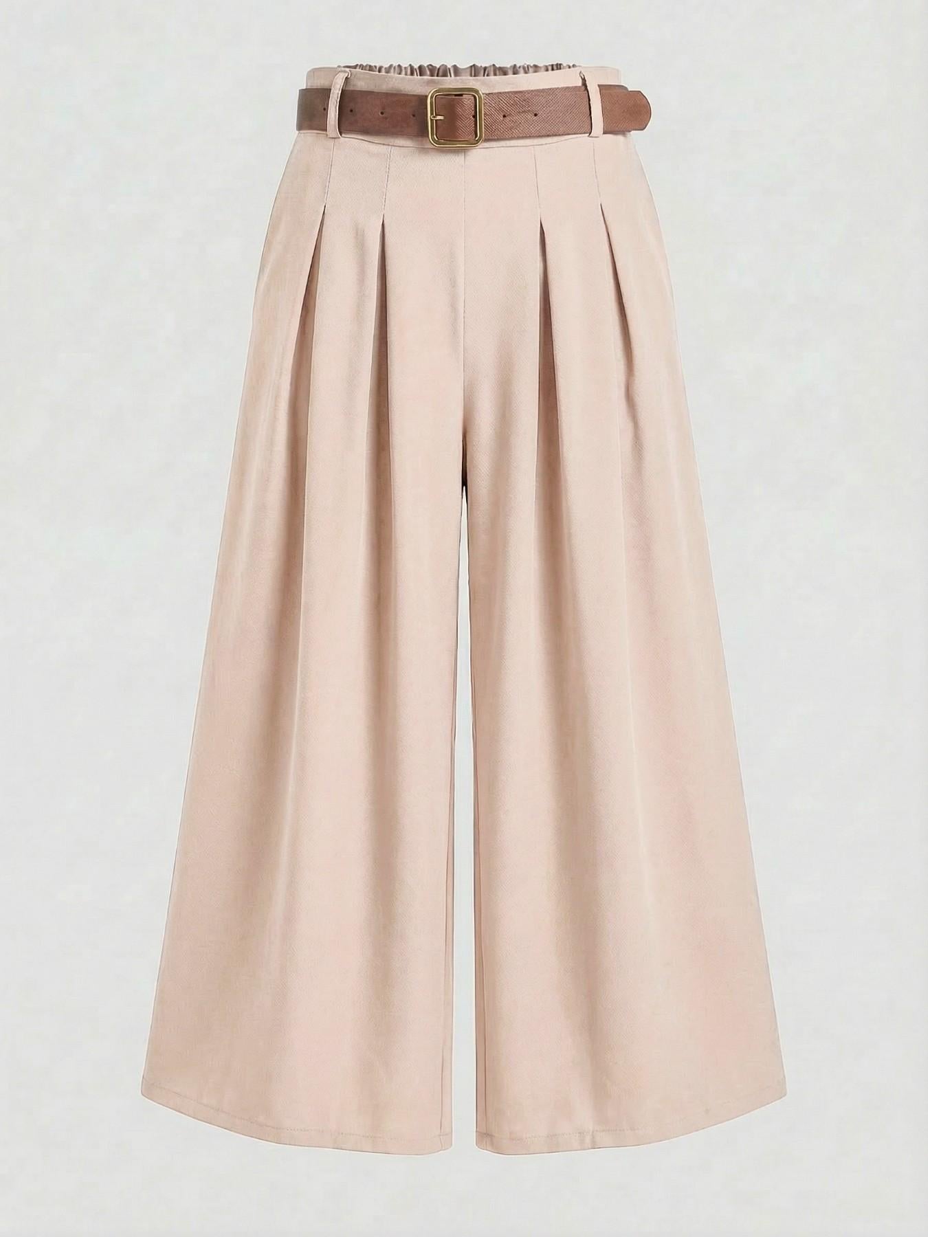 URBANREVERSE Pleated Palazzo Pants with Belt High Waist Wide Leg Flowy Elegant Trousers Chic Fashion Tchic Viral TikTok Outfit Old Money Style Quiet Luxury Minimal Chic Pinterest Outfit Clean Girl Aesthetic Trendy Women Fashion 2026 Made in Italy