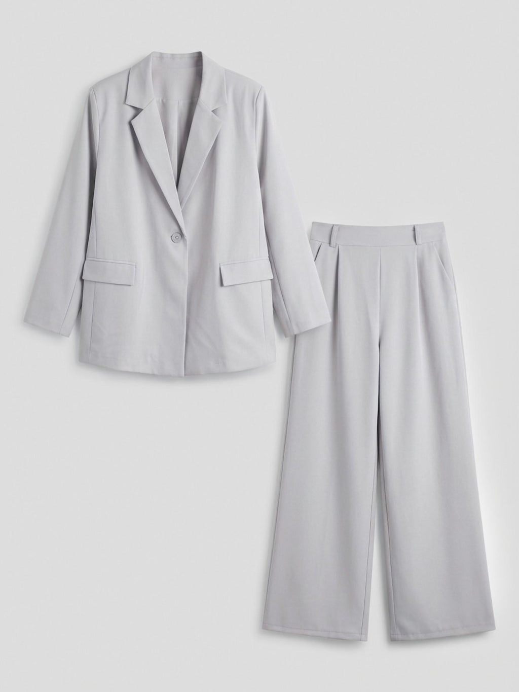 URBANREVERSE Two Piece Tailored Suit Oversize Set Blazer Wide Leg Pants Coord Tailleur Elegant Minimal Chic Fashion Tchic Relaxed Fit Smart Casual Office Fluid Silhouette Lightweight Coordinated Set Womenswear Woman Spring Summer 2026 Made in Italy