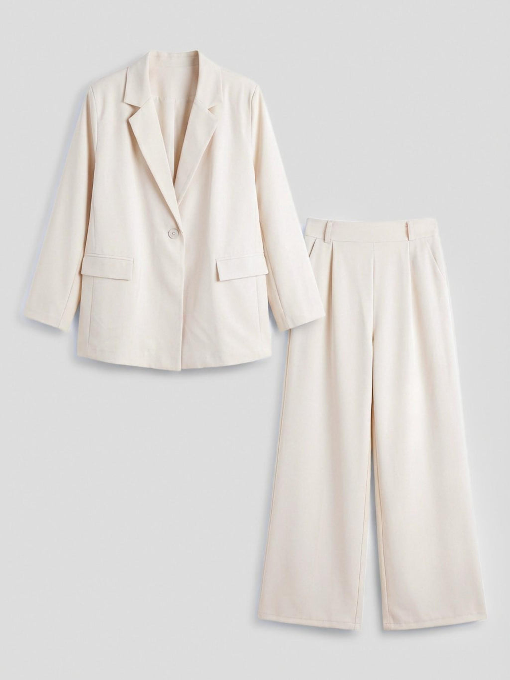 URBANREVERSE Two Piece Tailored Suit Oversize Set Blazer Wide Leg Pants Coord Tailleur Elegant Minimal Chic Fashion Tchic Relaxed Fit Smart Casual Office Fluid Silhouette Lightweight Coordinated Set Womenswear Woman Spring Summer 2026 Made in Italy