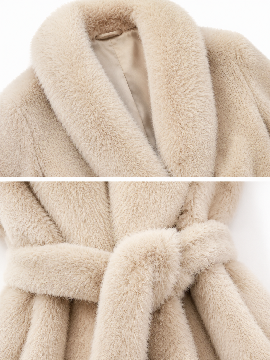 Teddy Faux Fur Coat with Belt | Winter Elegance