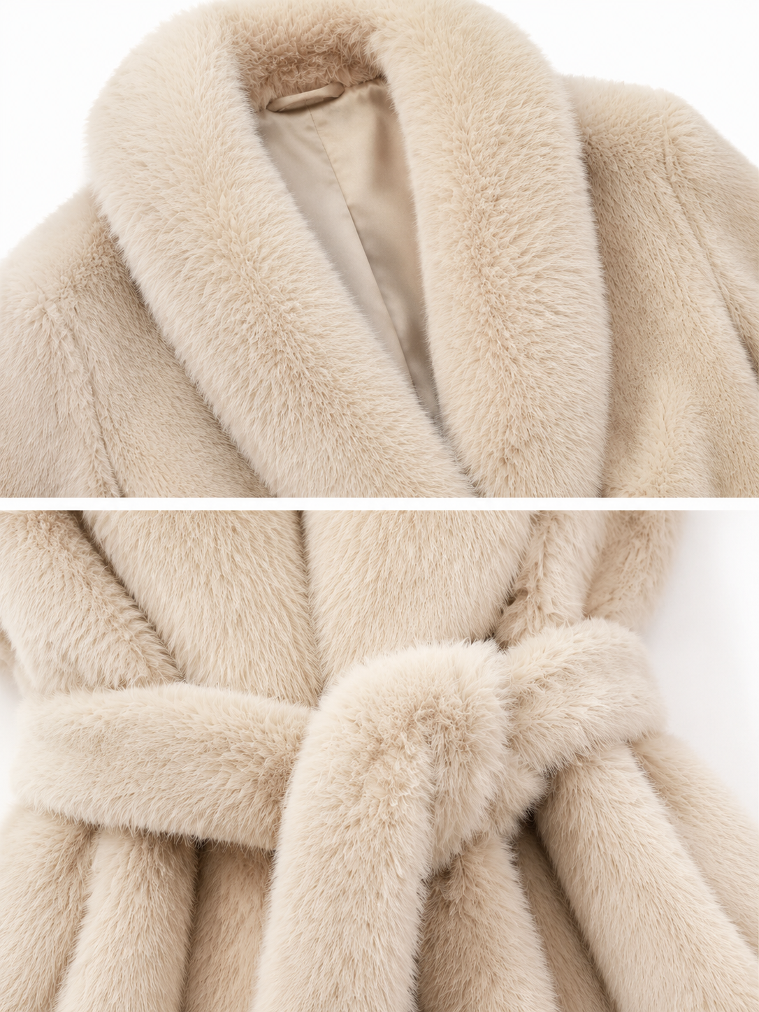 Cappotto Teddy in Pelliccia Sintetica con Cintura | Eleganza Invernale